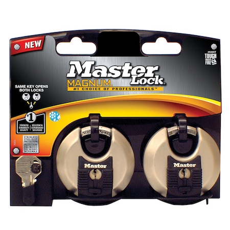 Master Lock Disc Padlock 2-3/4" 2Pk M40XTCCSEN